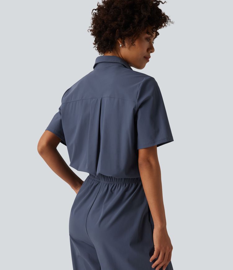 Combinaison courte de travail à manches courtes avec poches - Édition Easy Peasy