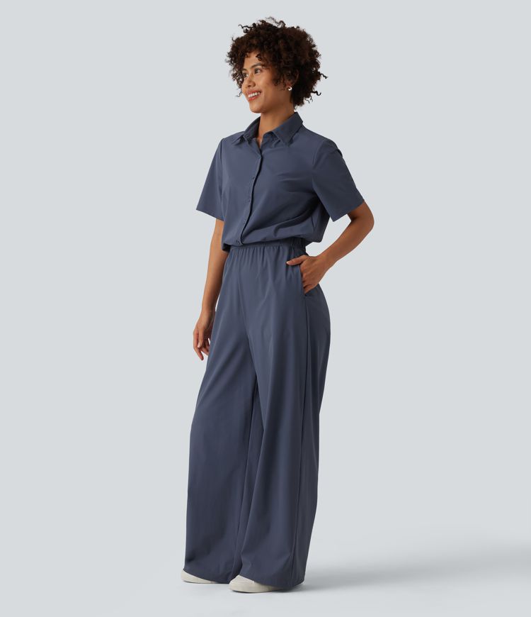 Combinaison courte de travail à manches courtes avec poches - Édition Easy Peasy