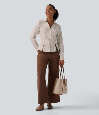 Long Sleeve Stripe Work Shirt