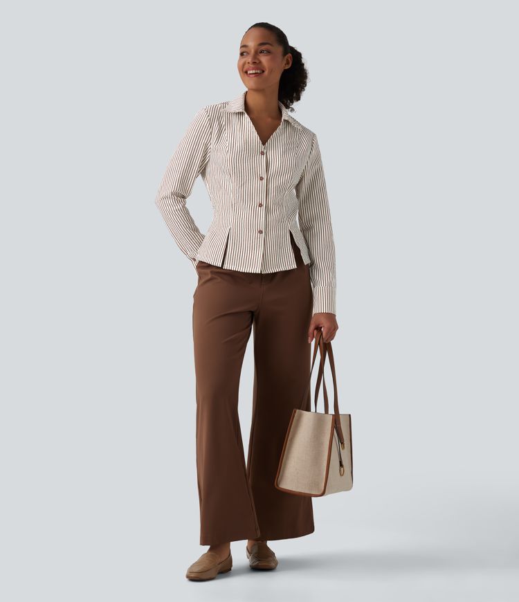 Long Sleeve Stripe Work Shirt