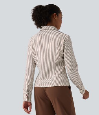 Long Sleeve Stripe Work Shirt