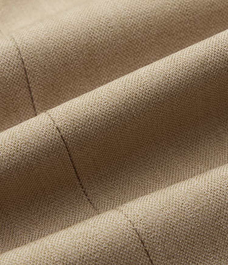 Wrinkle-Resistant U Neck Long Sleeve Work Linen-Feel Blazer