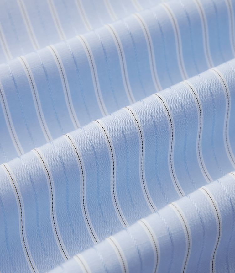 Collar Roll Up Sleeve Twisted High Low Stripes Casual Shirt