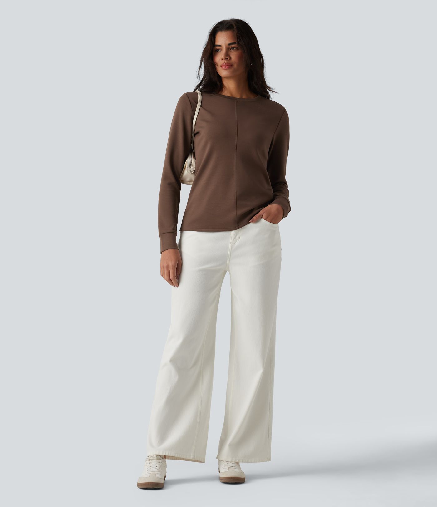 SpacerTek™ sudadera casual de cuello redondo y manga larga