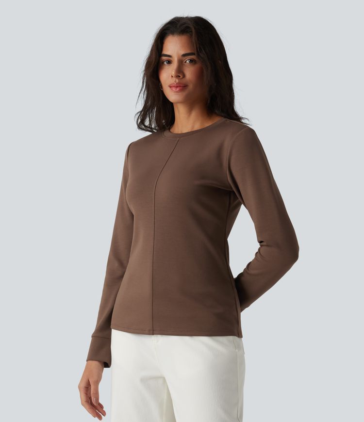 SpacerTek™ sudadera casual de cuello redondo y manga larga