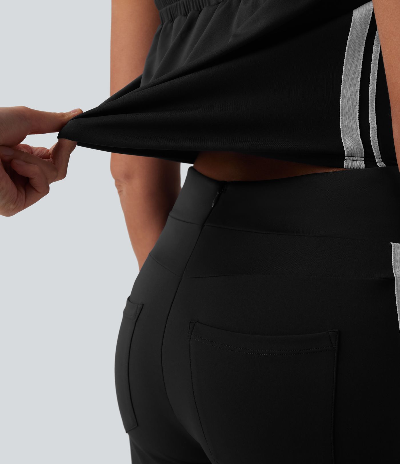 SoftlyZero™ QuickDry mono casual tipo tubo con franjas laterales y bolsillos — ¡fácilísimo!