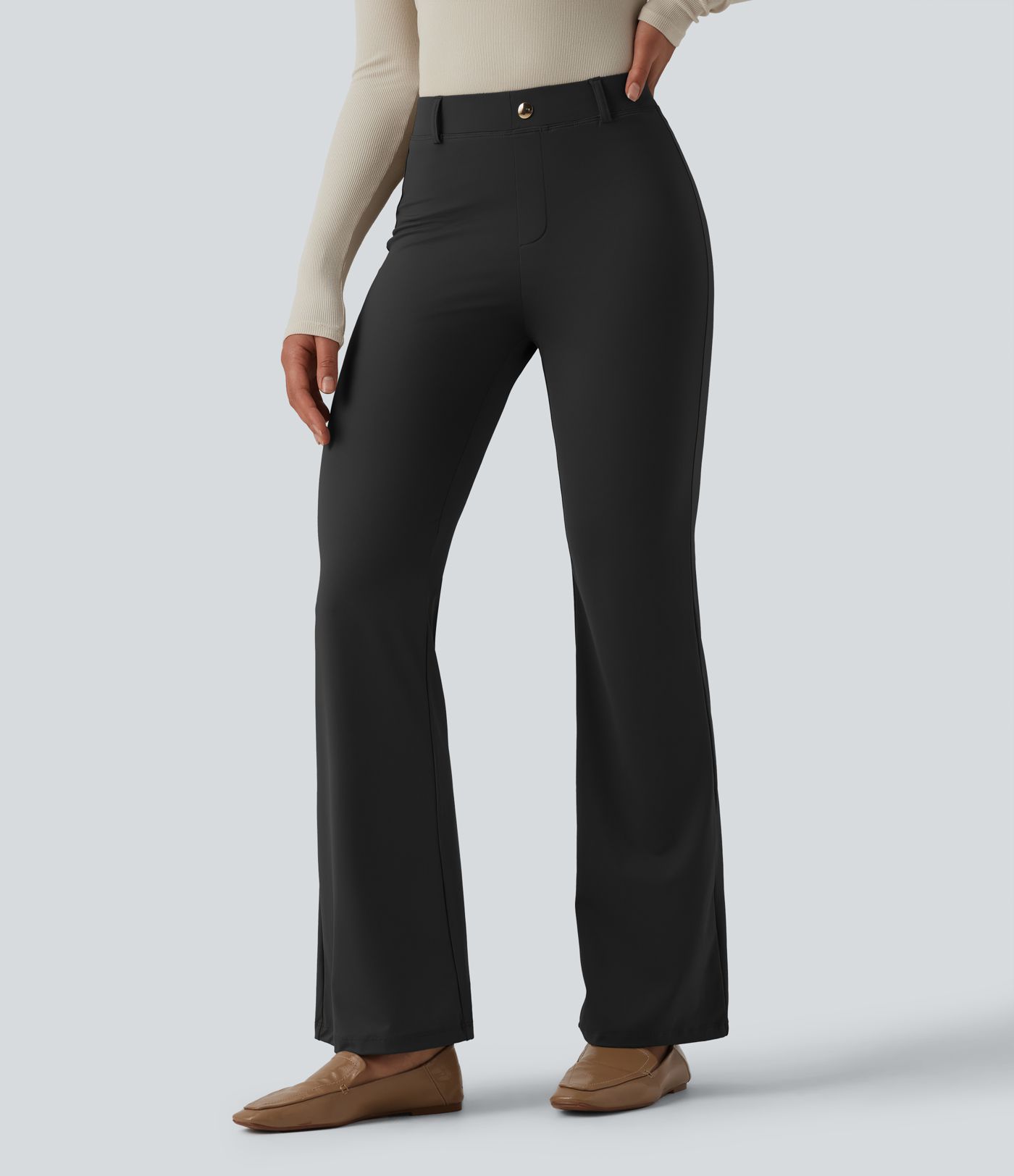 Work trousers with a high waist
