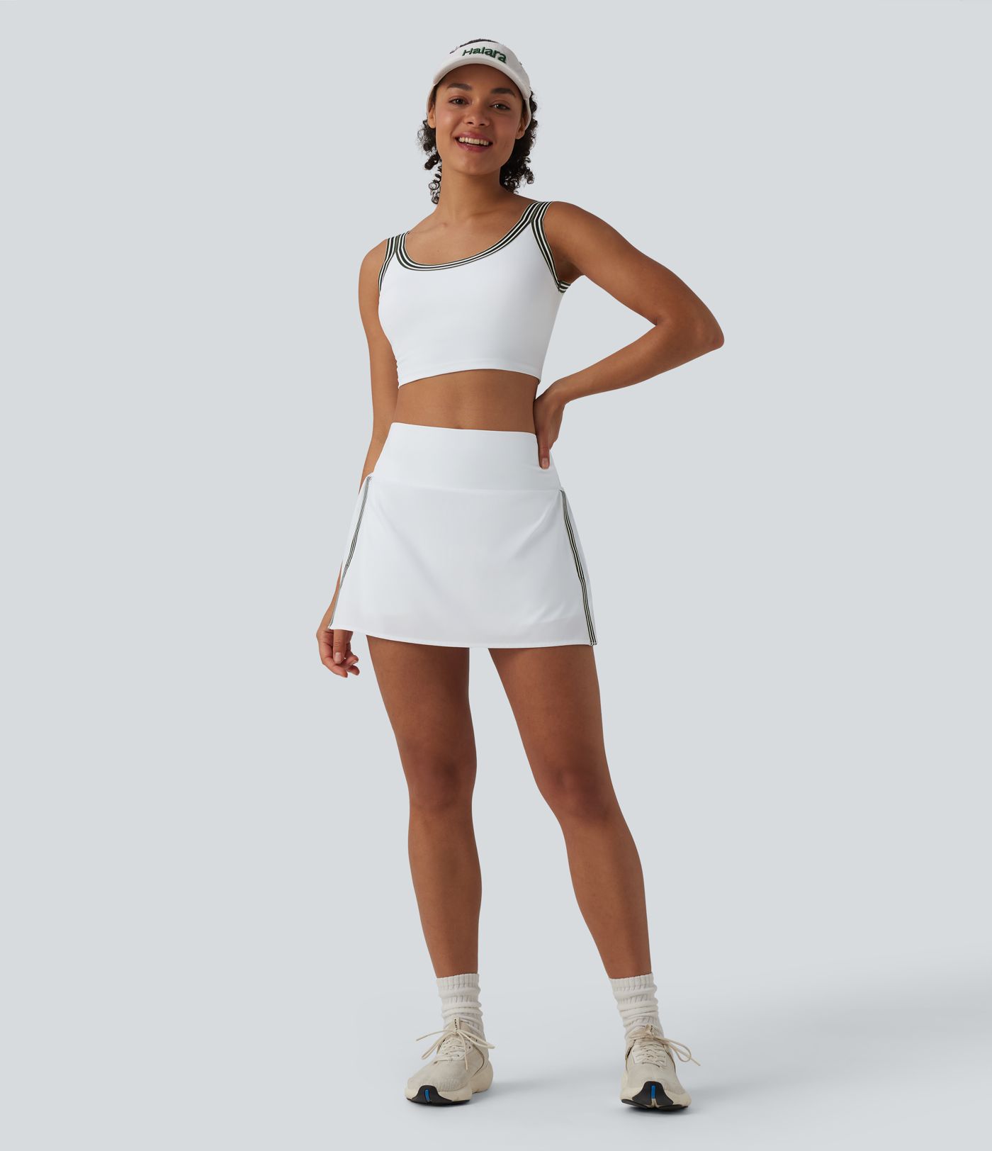 Breezeful™ Jupe-short pickleball mini 2-en-1 plissée séchage rapide taille haute à bandes latérales avec poches