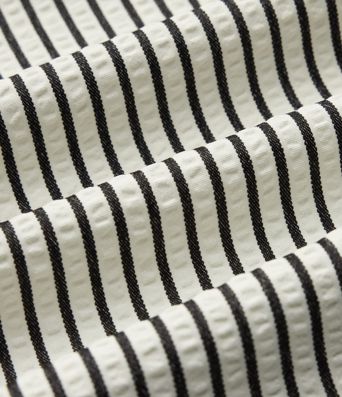 V Neck Short Sleeve Belted Stripe Midi Work Shirt Dress