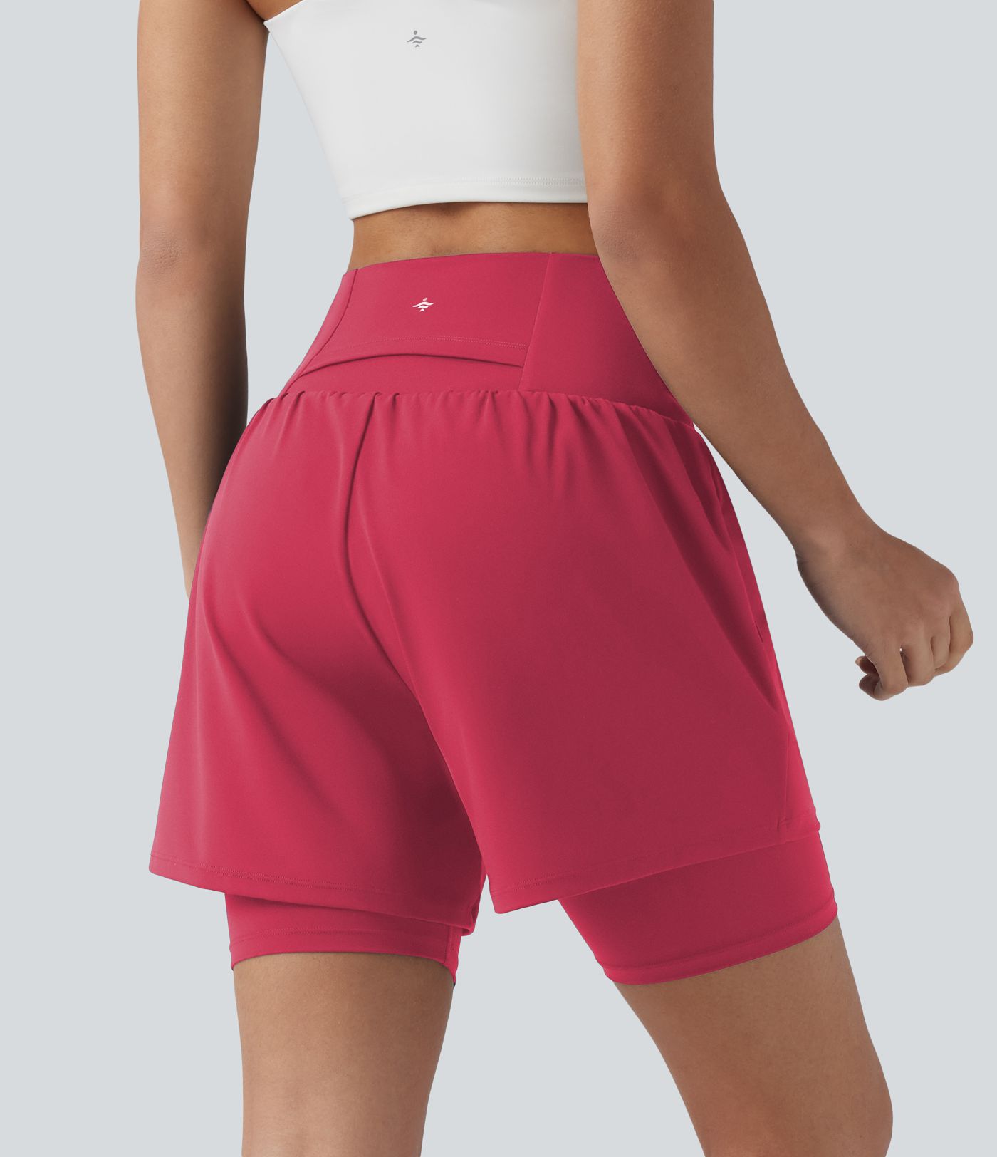 SoftlyZero™ Airy Super High Waisted 2-in-1 Cool Touch Yoga Shorts 7'' with Pockets