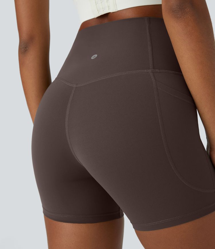 Halara UltraSculpt™ High Waisted Tummy Control Side Pocket Shaping Training Biker Shorts 5''