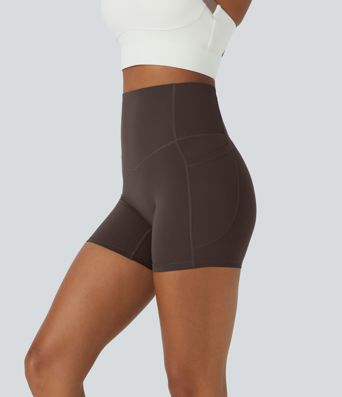 Halara UltraSculpt™ High Waisted Tummy Control Side Pocket Shaping Training Biker Shorts 5''