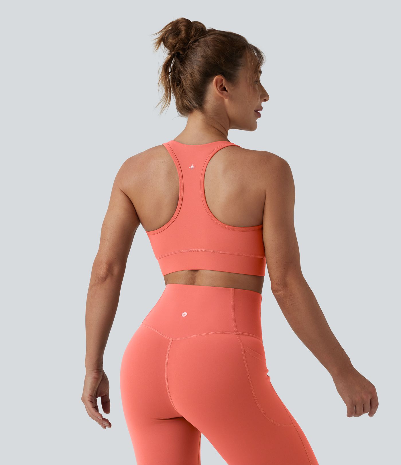 Halara UltraSculpt™ Light Support V Neck Racerback Running Sports Bra DD-F Cups Halara UltraSculpt™ Light Support V Neck Racerback Running Sports Bra DD-F Cups