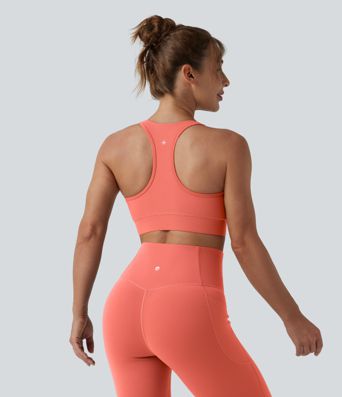 Halara UltraSculpt™ Light Support V Neck Racerback Running Sports Bra DD-F Cups Halara UltraSculpt™ Light Support V Neck Racerback Running Sports Bra DD-F Cups