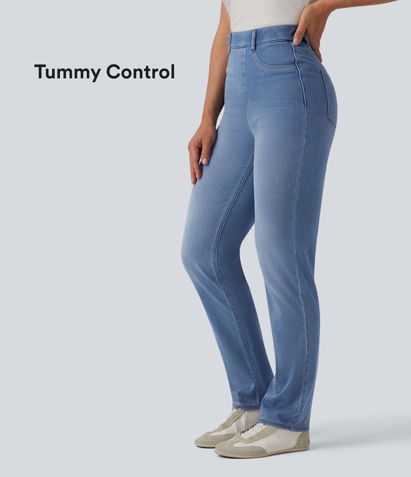 Halara Flex™ Jean casual gainant taille haute avec poches