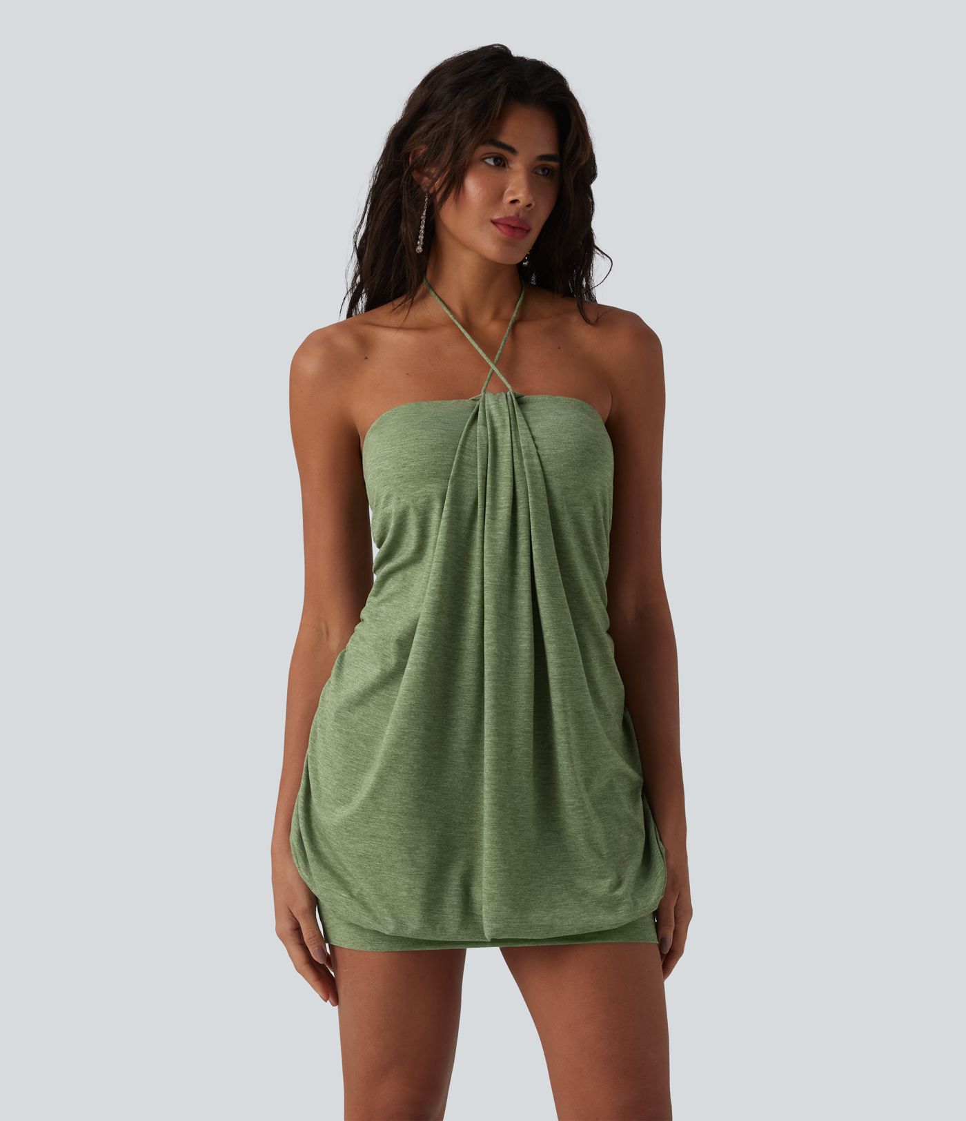 Halter Tie Back Bodycon Micro Mini Dress