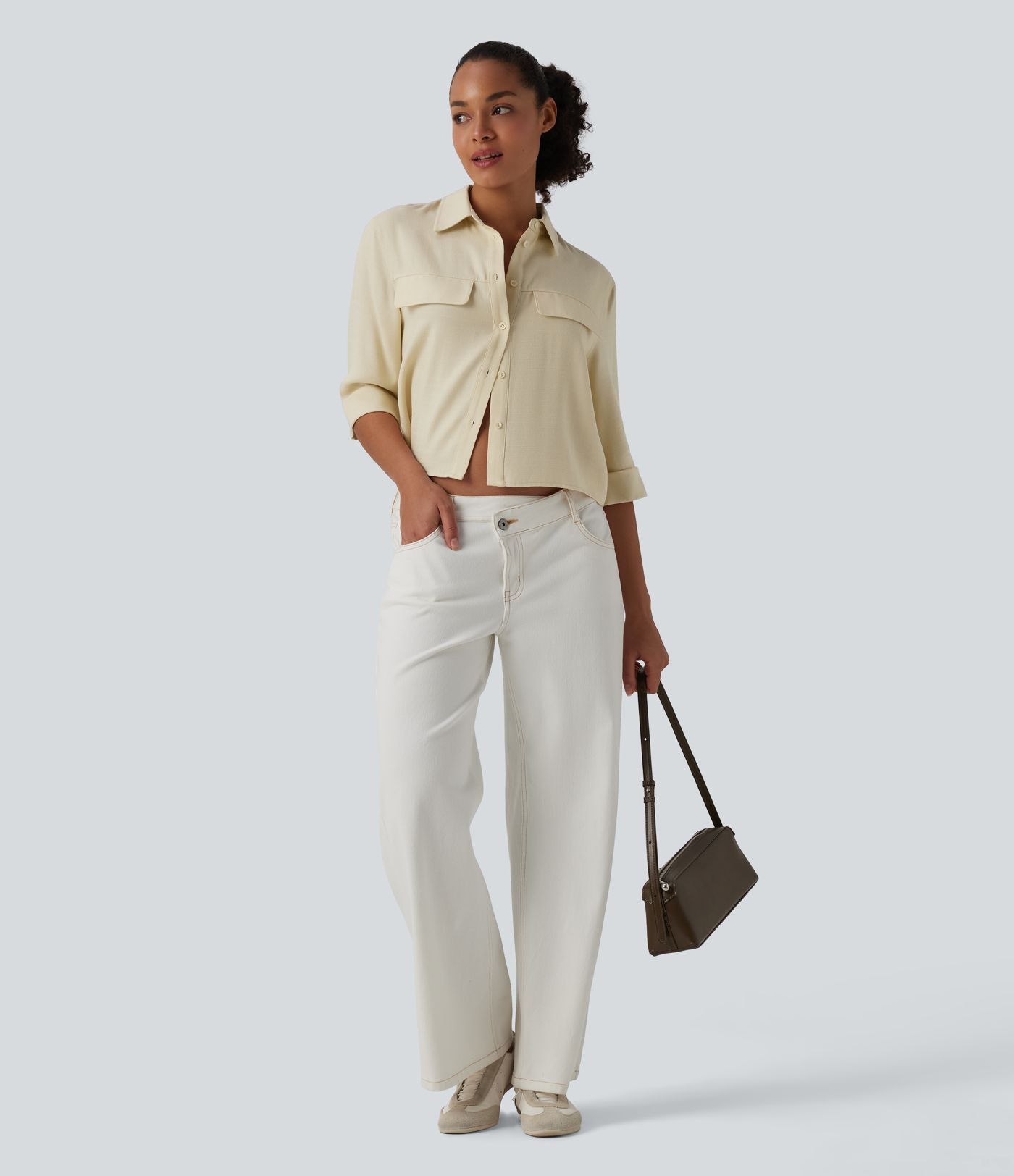 Half Sleeve Casual Linen-Blend Shirt