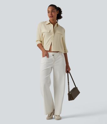 Half Sleeve Casual Linen-Blend Shirt