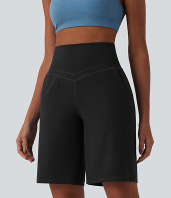 Halara UltraSculpt™ High Waisted Tummy Control Yoga Bermuda Shorts 10'' with Pockets