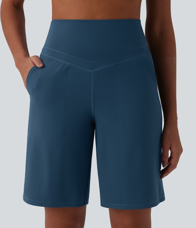 Halara UltraSculpt™ High Waisted Tummy Control Yoga Bermuda Shorts 10'' with Pockets