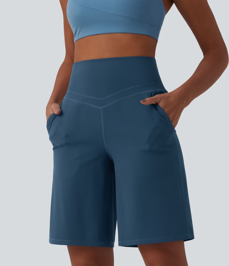 Halara UltraSculpt™ High Waisted Tummy Control Yoga Bermuda Shorts 10'' with Pockets