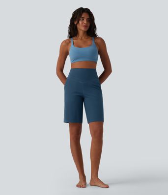 Halara UltraSculpt™ High Waisted Tummy Control Yoga Bermuda Shorts 10'' with Pockets