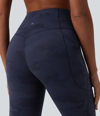 Halara UltraSculpt™ Camo Print High Waisted Tummy Control Running Leggings with Pockets