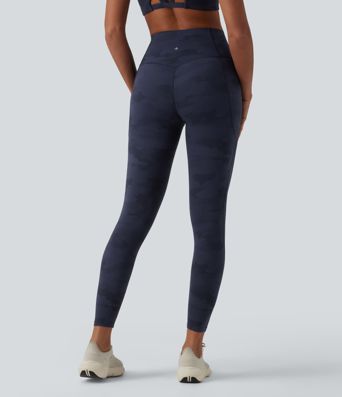 Halara UltraSculpt™ Camo Print High Waisted Tummy Control Running Leggings with Pockets