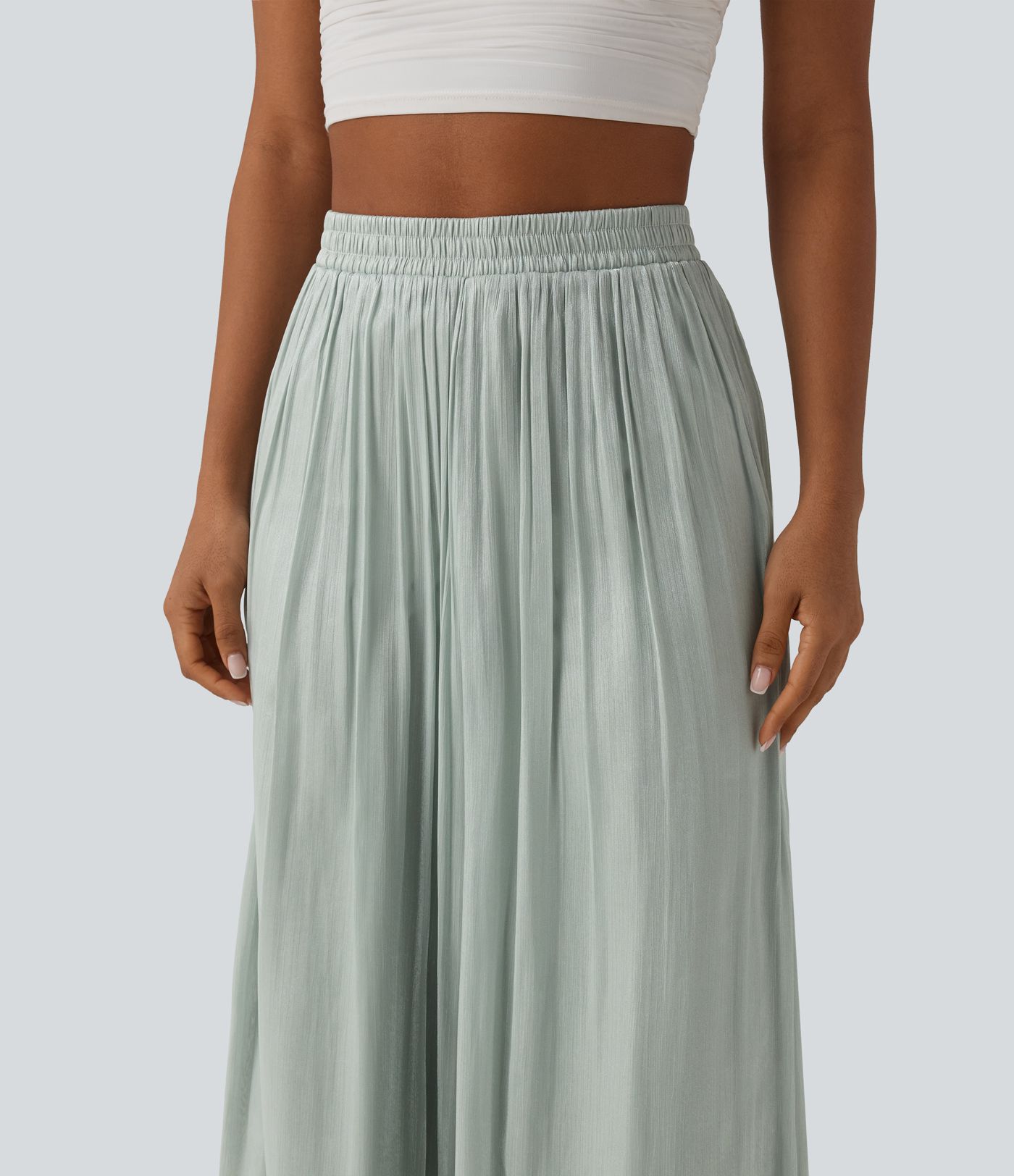 High Waisted Flowy Resort Baggy Pants