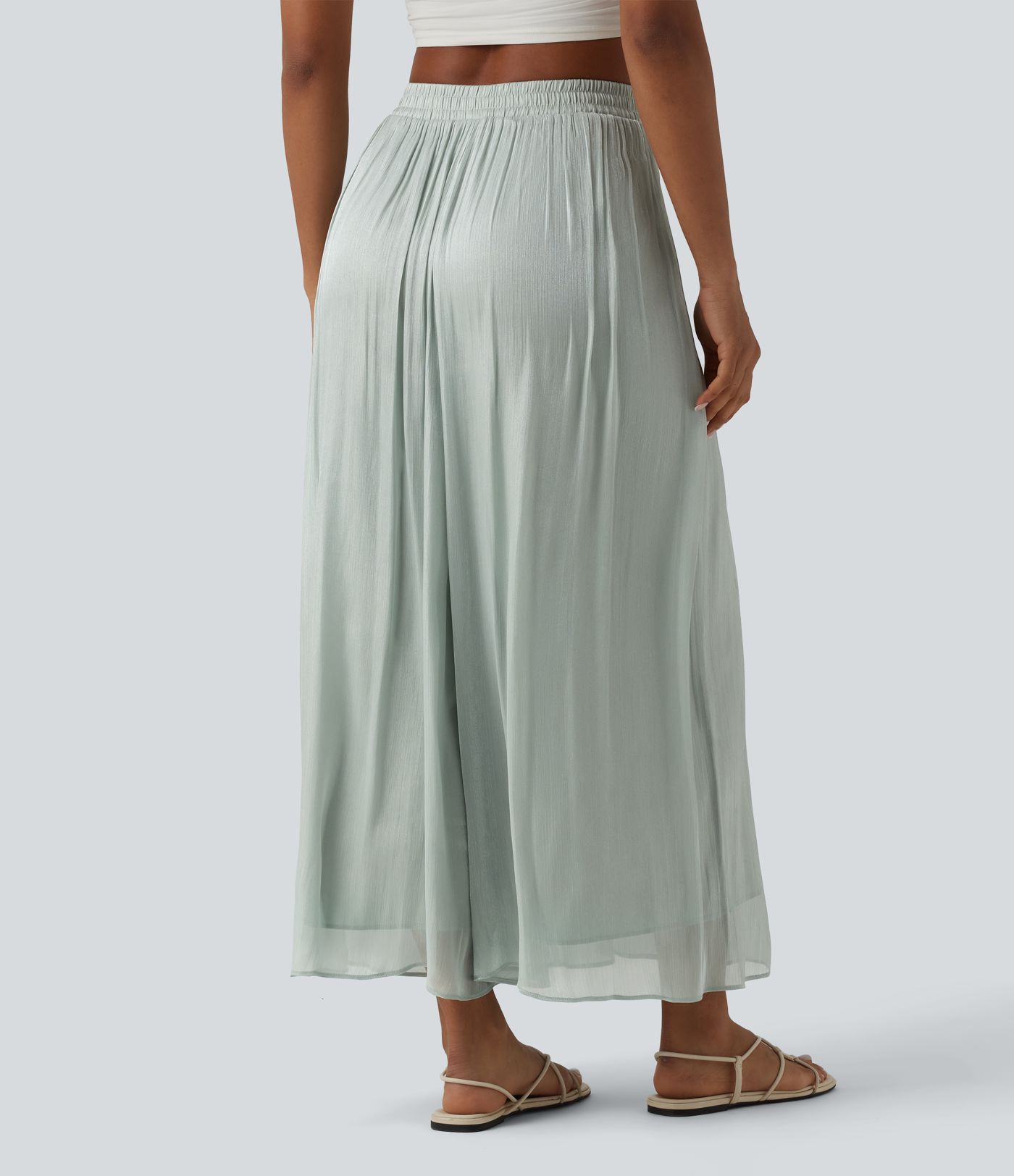 High Waisted Flowy Resort Baggy Pants