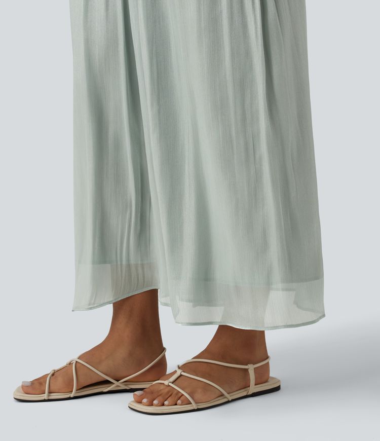 High Waisted Flowy Resort Baggy Pants