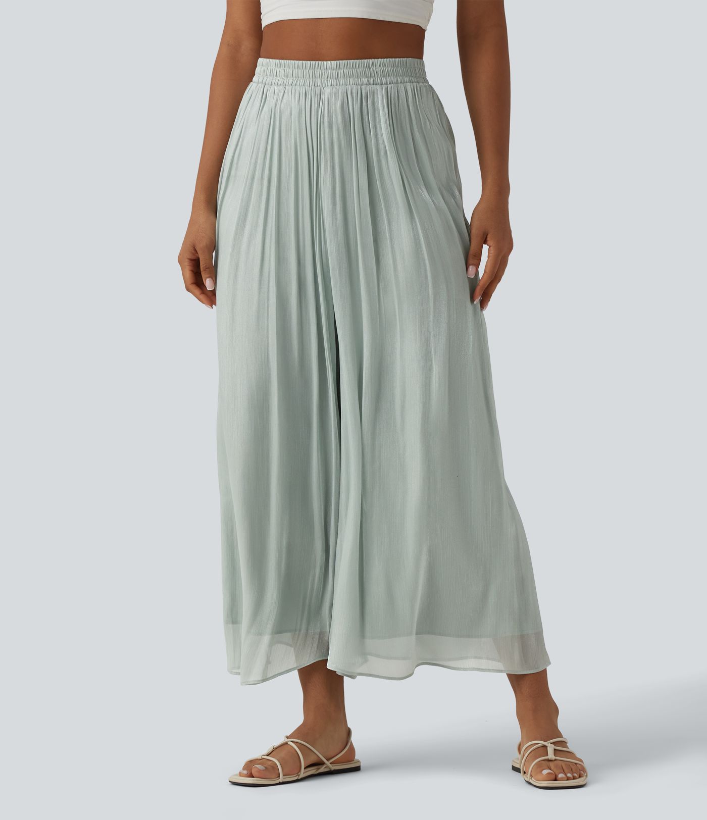 High Waisted Flowy Resort Baggy Pants