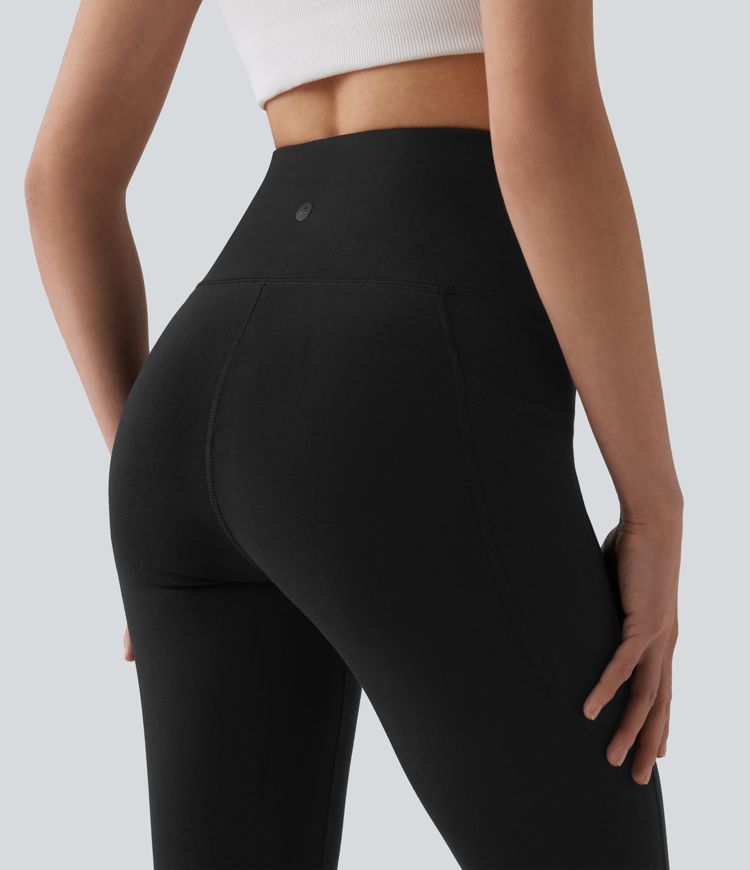 High Waisted Yoga Cotton Leggings with Pockets
