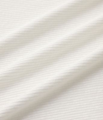 Semi Sheer Ribbed Knit Round Neck Long Sleeve Casual T-Shirt