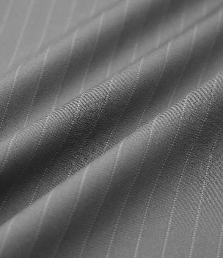 Pantalon tailleur droit taille haute à rayures avec poches