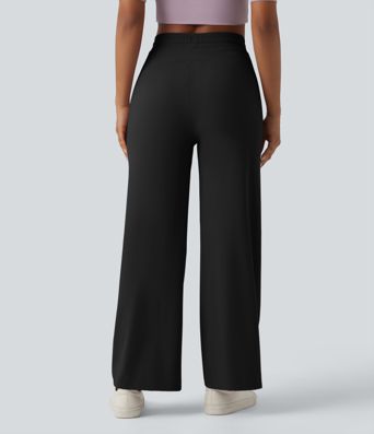 Softlyzero™ Airy - Lässige Baggy-Hose mit hohem Bund, Seitentaschen, Kordelzug, Kontrastnetz und Cool-Touch - UPF50+