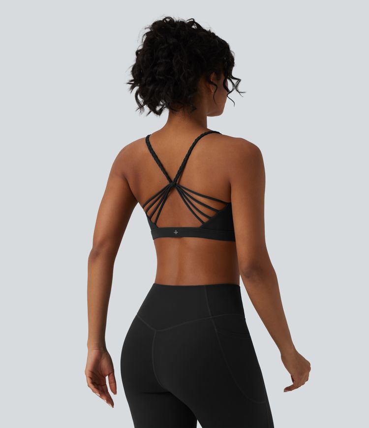 Halara UltraSculpt™ Low Support Crisscross Backless Yoga Sports Bra
