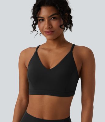 Halara UltraSculpt™ Low Support Crisscross Backless Yoga Sports Bra