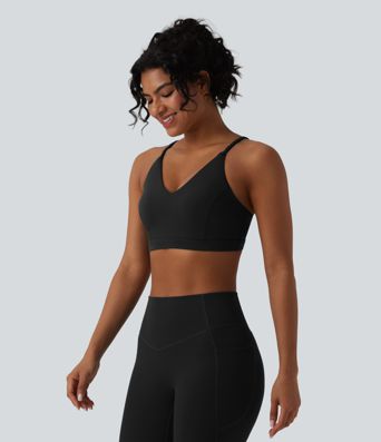 Halara UltraSculpt™ Low Support Crisscross Backless Yoga Sports Bra