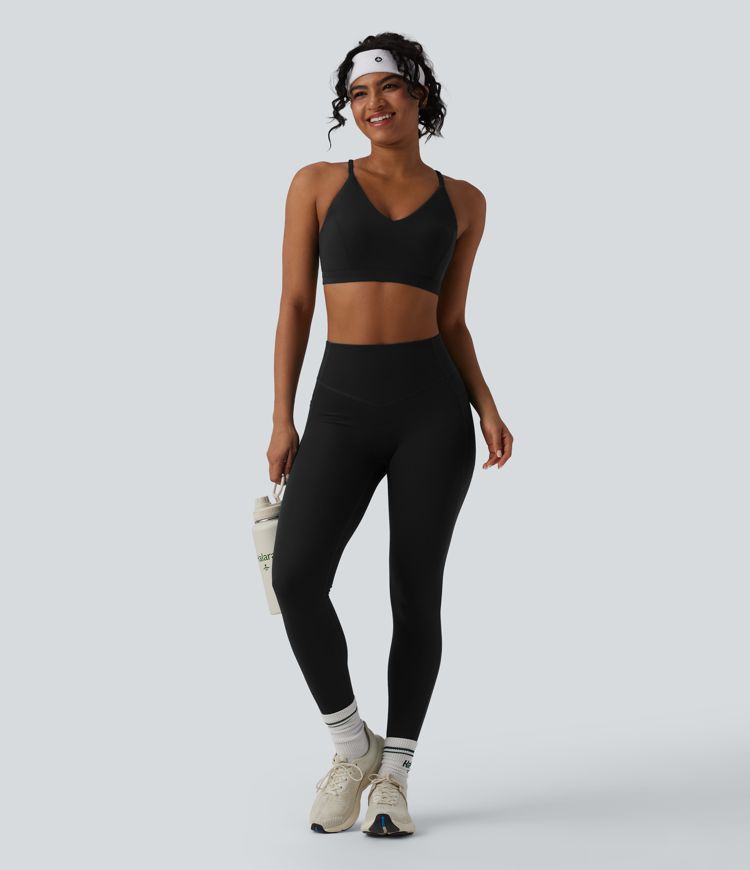 Halara UltraSculpt™ Low Support Crisscross Backless Yoga Sports Bra