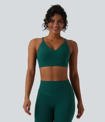 Brassière de sport yoga Halara UltraSculpt™ bretelles croisées dos nu maintien léger