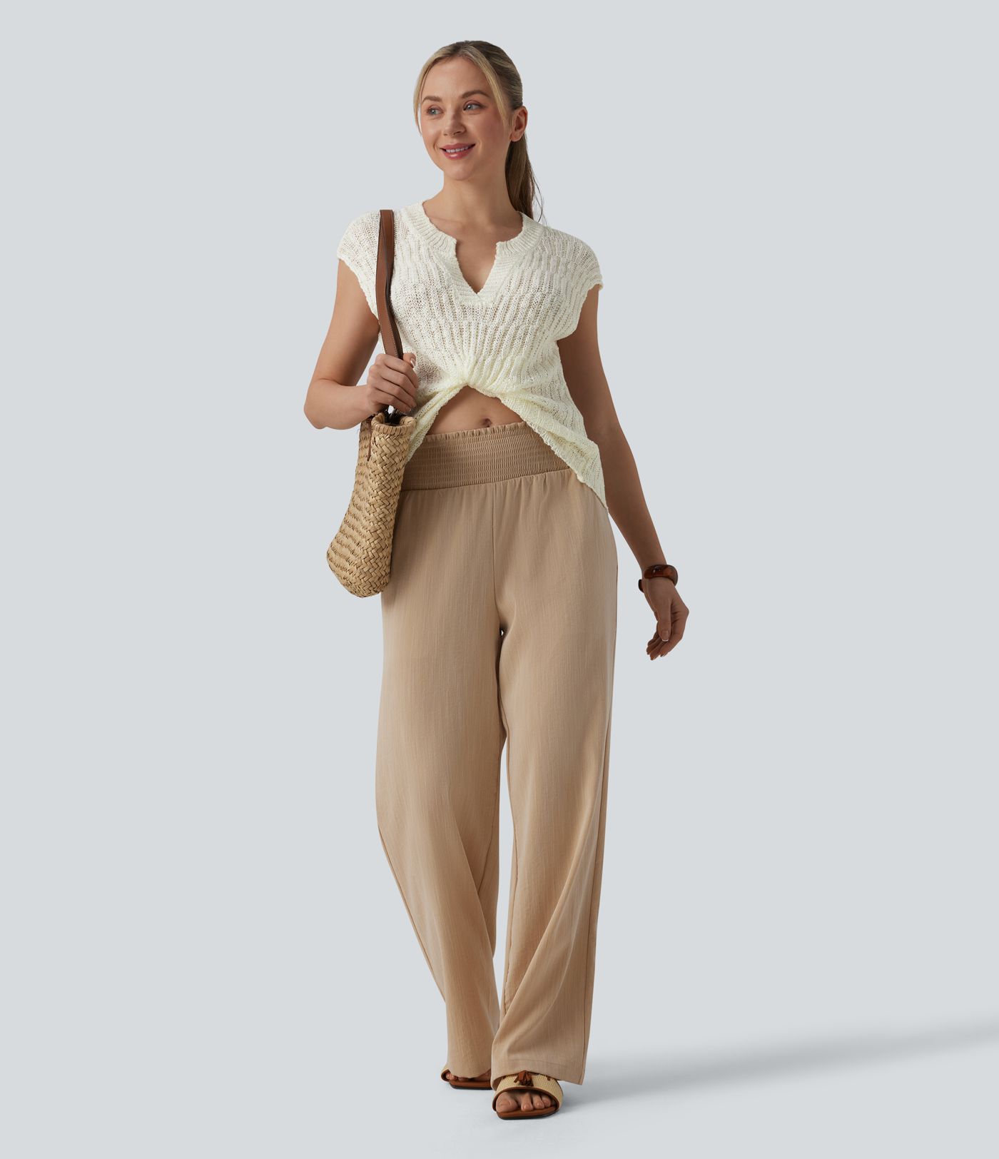 V-neck Cap Sleeve Resort Jumper