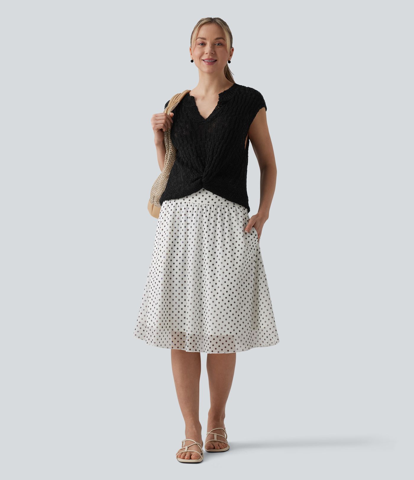 Pull resort col V manches courtes