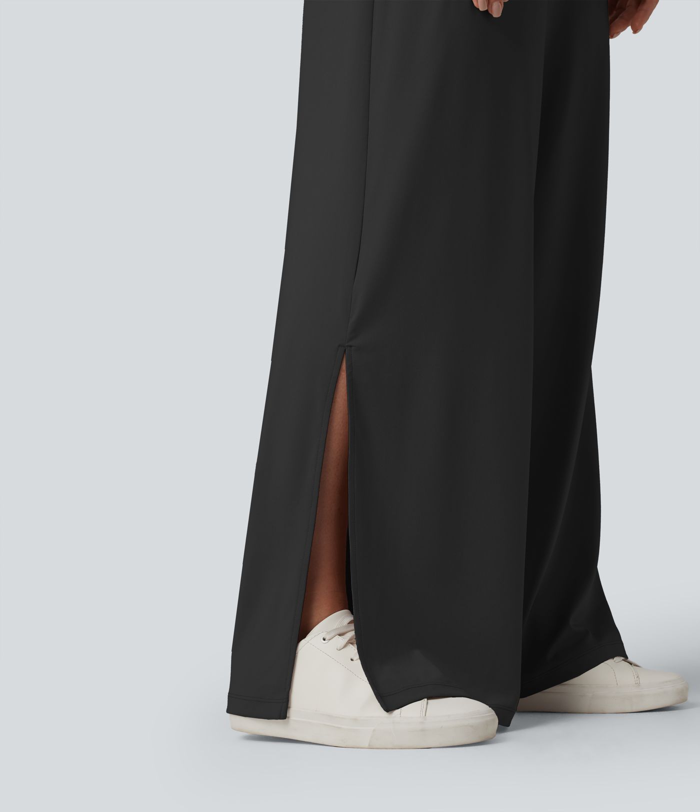 One-shoulder Short Sleeve Split Hem Casual Jumpsuit with Pockets-Easy Peezy