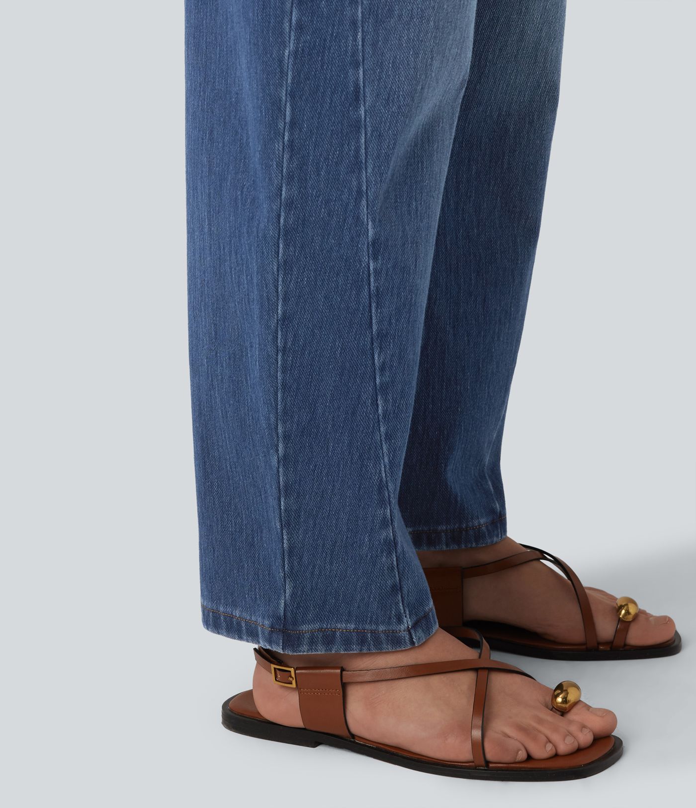 Jean Barrel Halara Flex™ casual taille basse jambes tonneau avec poches