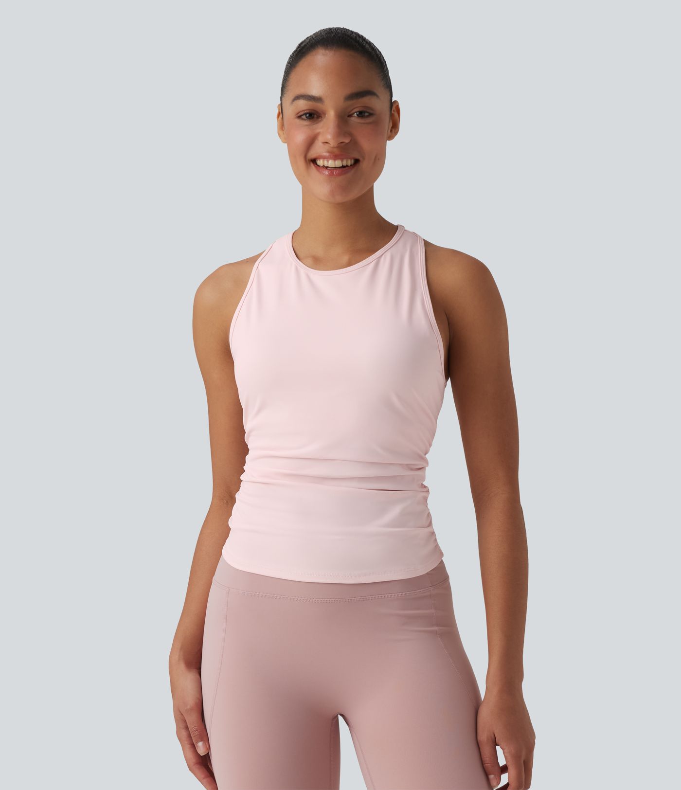 SoftlyZero™ Round Neck Racerback Cool Touch Yoga Tank Top
