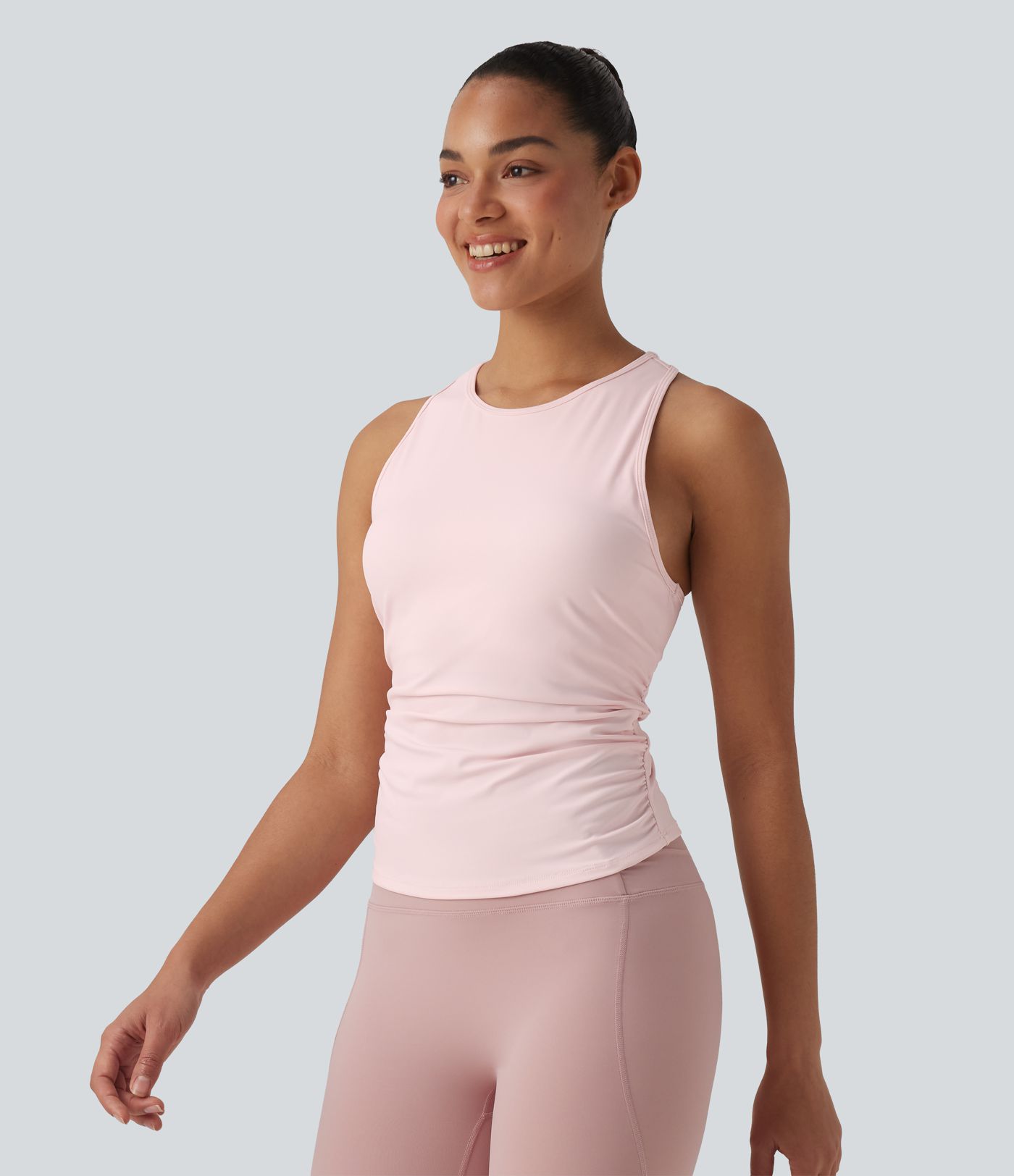 SoftlyZero™ Round Neck Racerback Cool Touch Yoga Tank Top