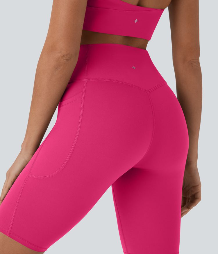 Halara UltraSculpt™ High Waisted Tummy Control Pocket Shaping Training Biker Shorts 9''