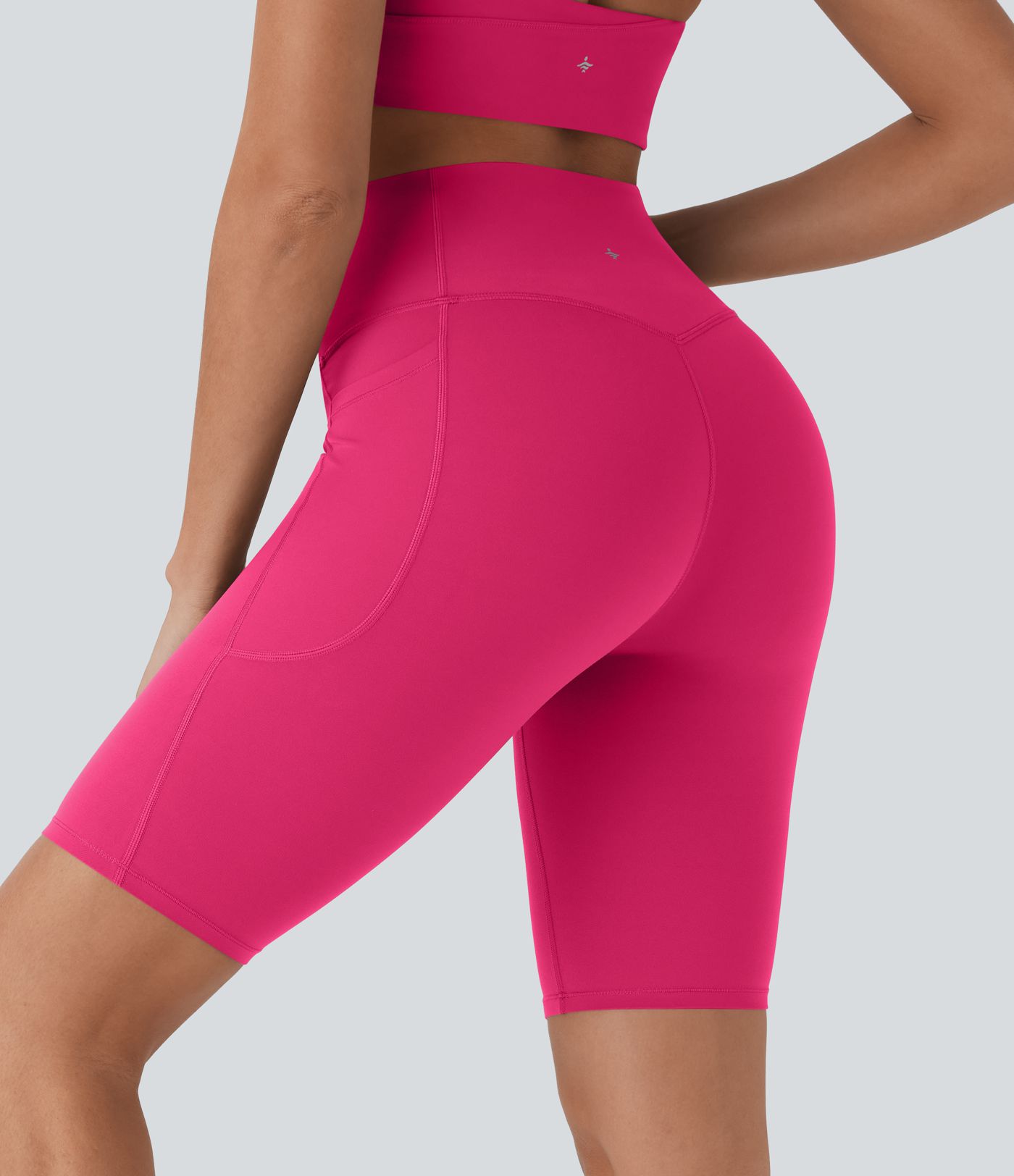 Halara UltraSculpt™ High Waisted Tummy Control Pocket Shaping Training Biker Shorts 9''