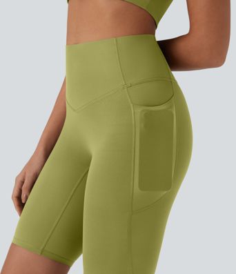 Halara UltraSculpt™ High Waisted Tummy Control Pocket Shaping Training Biker Shorts 9''